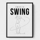 Smooth Swing – Minimal Golf Motion Wall Art