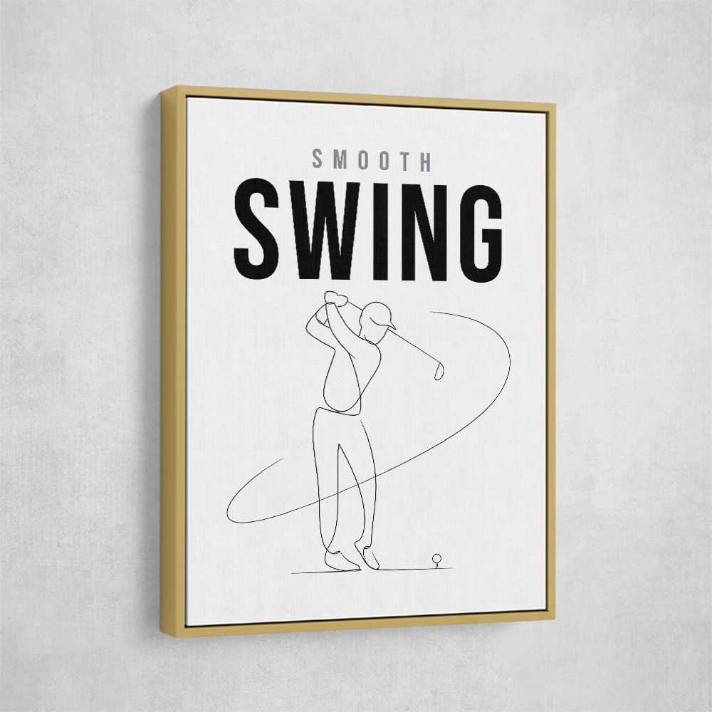 Smooth Swing – Minimal Golf Motion Wall Art