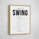 Smooth Swing – Minimal Golf Motion Wall Art