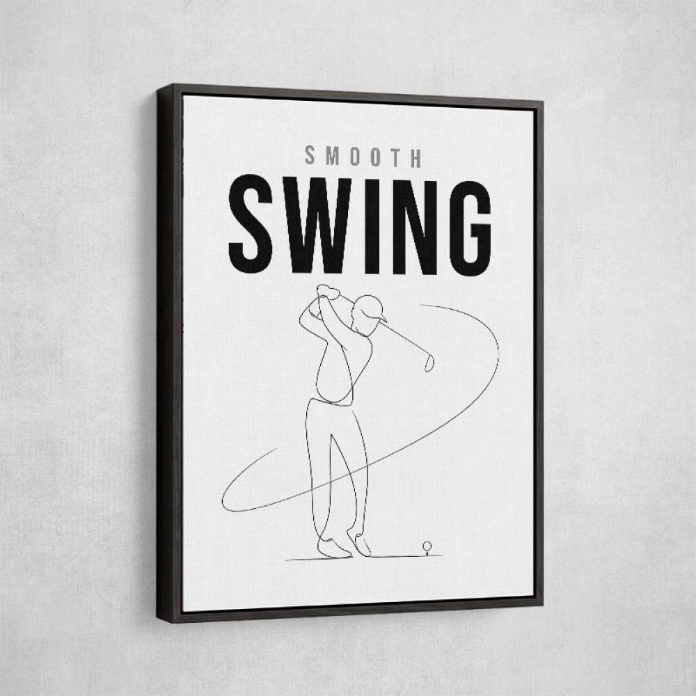 Smooth Swing – Minimal Golf Motion Wall Art