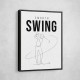 Smooth Swing – Minimal Golf Motion Wall Art