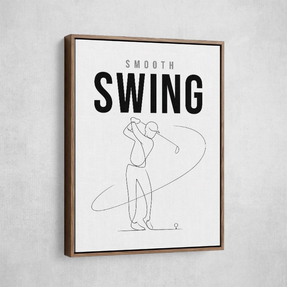 Smooth Swing – Minimal Golf Motion Wall Art