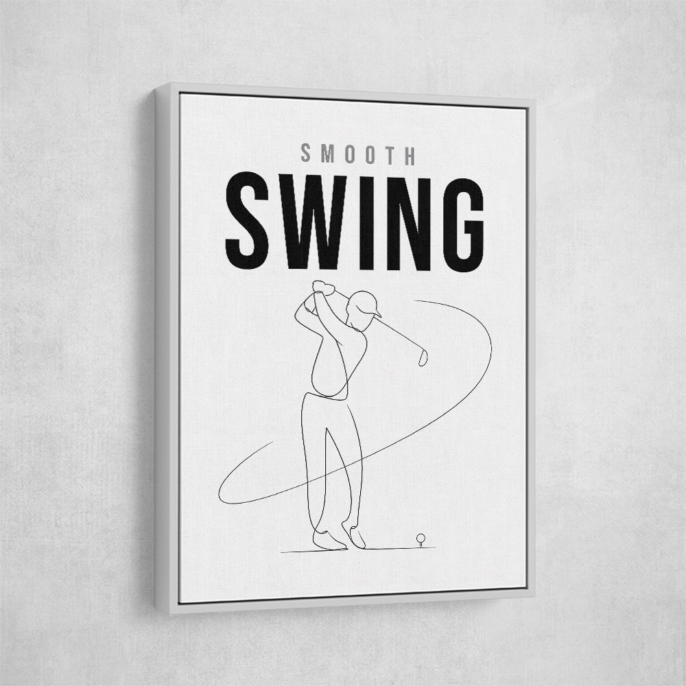Smooth Swing – Minimal Golf Motion Wall Art