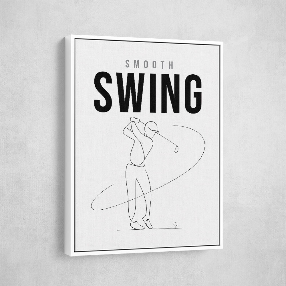 Smooth Swing – Minimal Golf Motion Wall Art