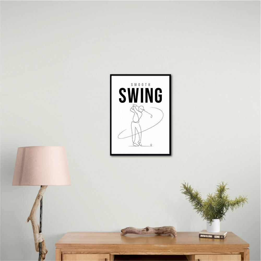 Smooth Swing – Minimal Golf Motion Wall Art