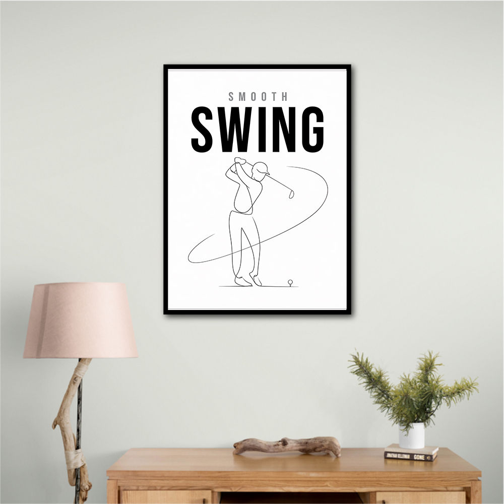 Smooth Swing – Minimal Golf Motion Wall Art