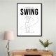 Smooth Swing – Minimal Golf Motion Wall Art