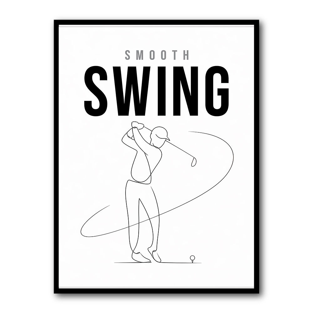 Smooth Swing – Minimal Golf Motion Wall Art