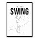 Smooth Swing – Minimal Golf Motion Wall Art