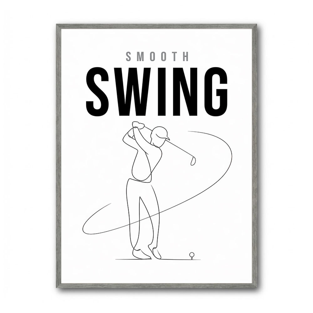 Smooth Swing – Minimal Golf Motion Wall Art