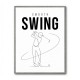 Smooth Swing – Minimal Golf Motion Wall Art