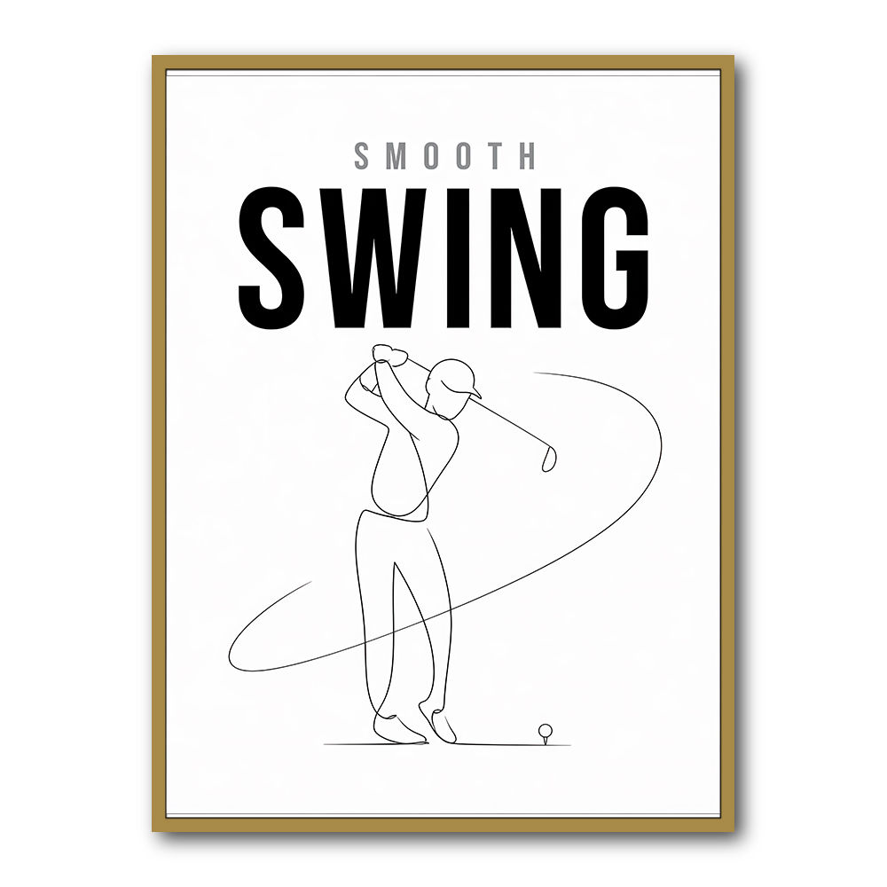 Smooth Swing – Minimal Golf Motion Wall Art