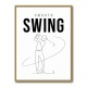 Smooth Swing – Minimal Golf Motion Wall Art