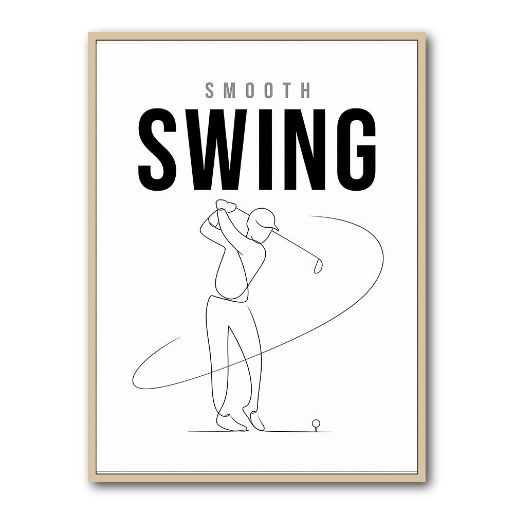 Smooth Swing – Minimal Golf Motion Wall Art