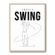 Smooth Swing – Minimal Golf Motion Wall Art