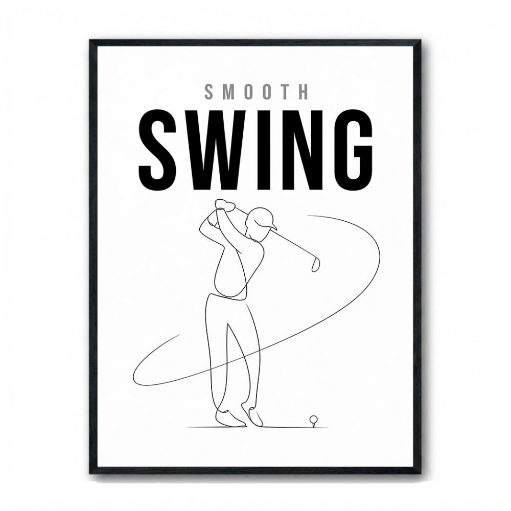 Smooth Swing – Minimal Golf Motion Wall Art