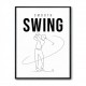 Smooth Swing – Minimal Golf Motion Wall Art
