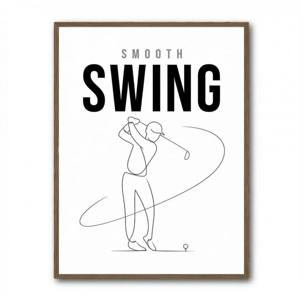 Smooth Swing – Minimal Golf Motion Wall Art