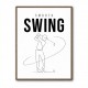 Smooth Swing – Minimal Golf Motion Wall Art