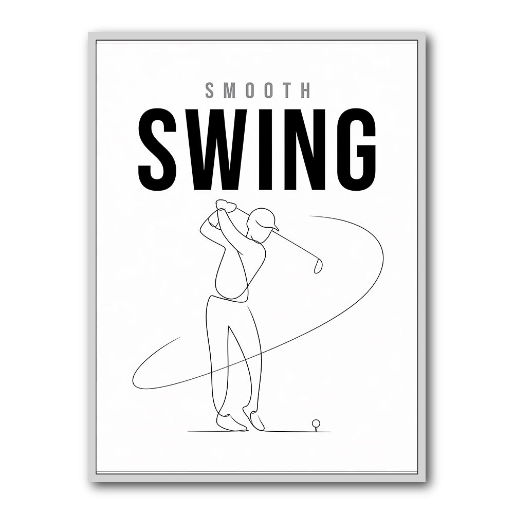 Smooth Swing – Minimal Golf Motion Wall Art