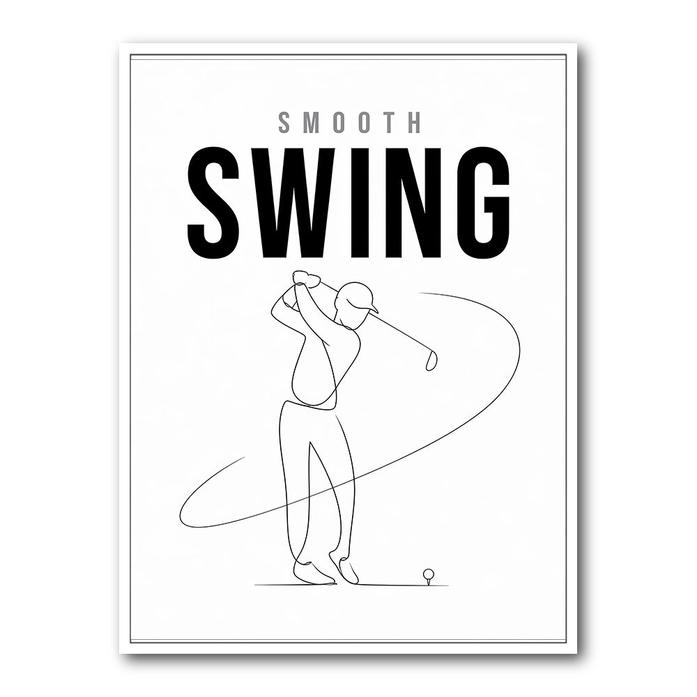 Smooth Swing – Minimal Golf Motion Wall Art