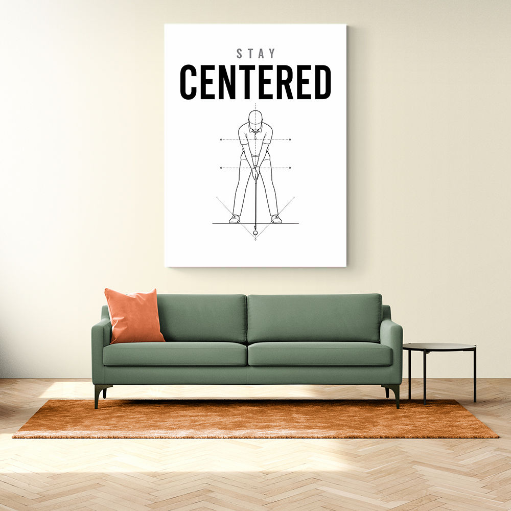 Stay Centered – Golf Stance Alignment Wall Art