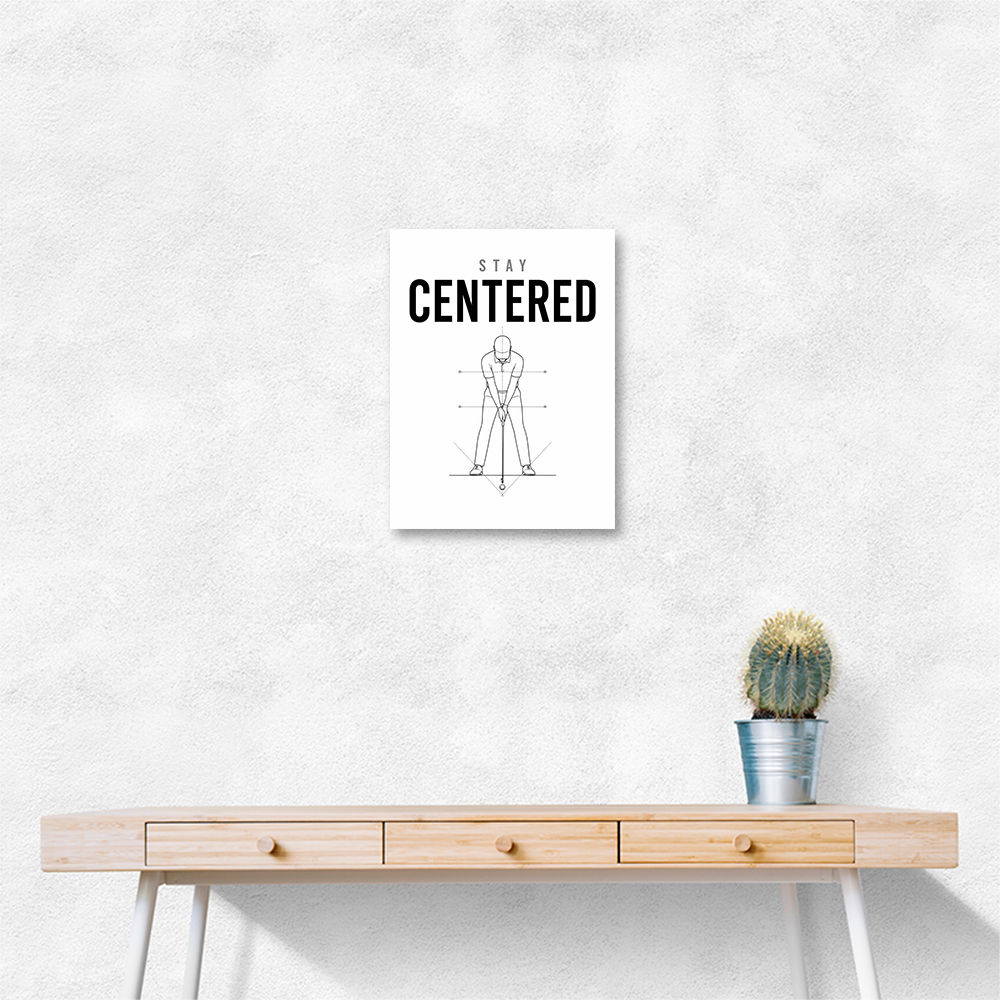 Stay Centered – Golf Stance Alignment Wall Art