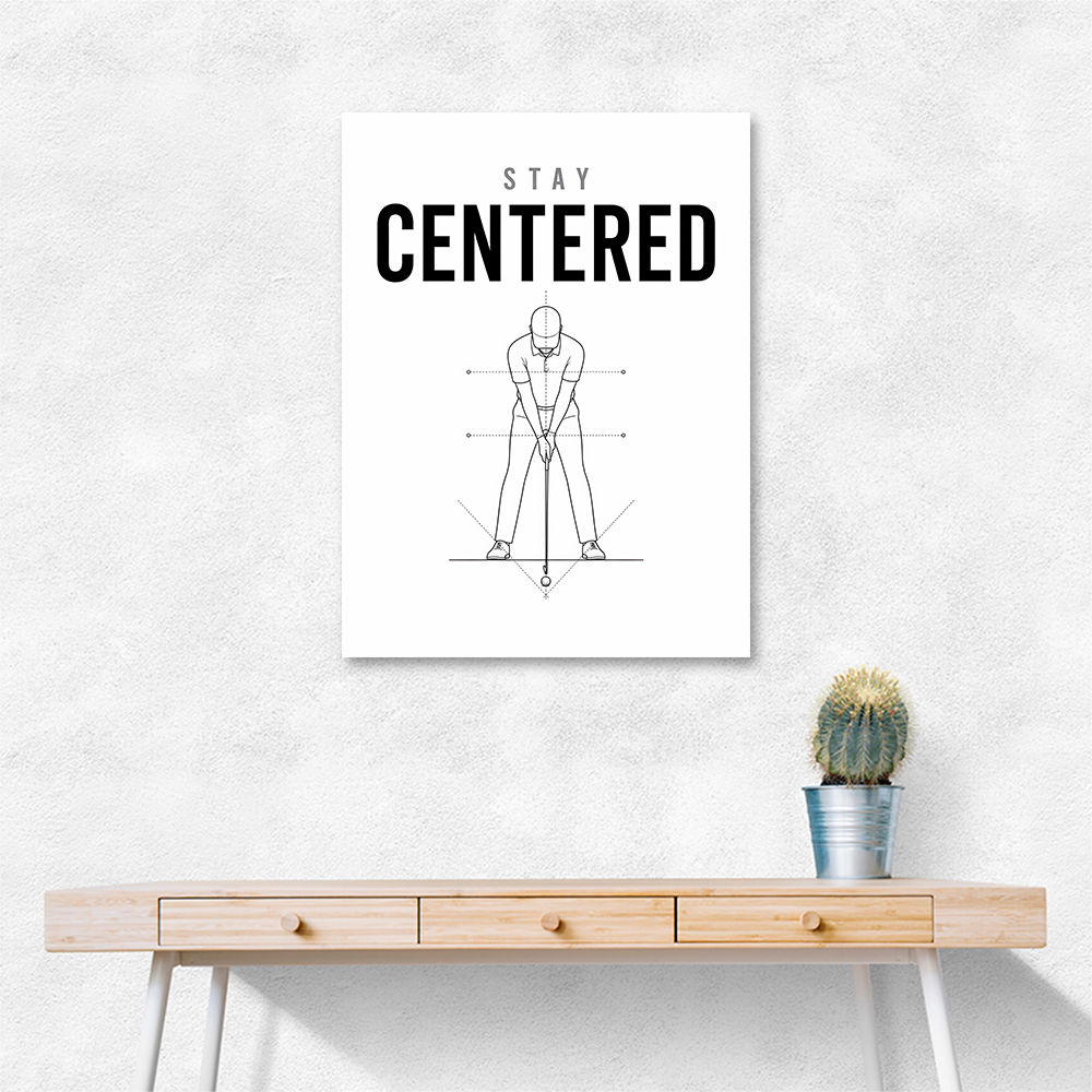 Stay Centered – Golf Stance Alignment Wall Art
