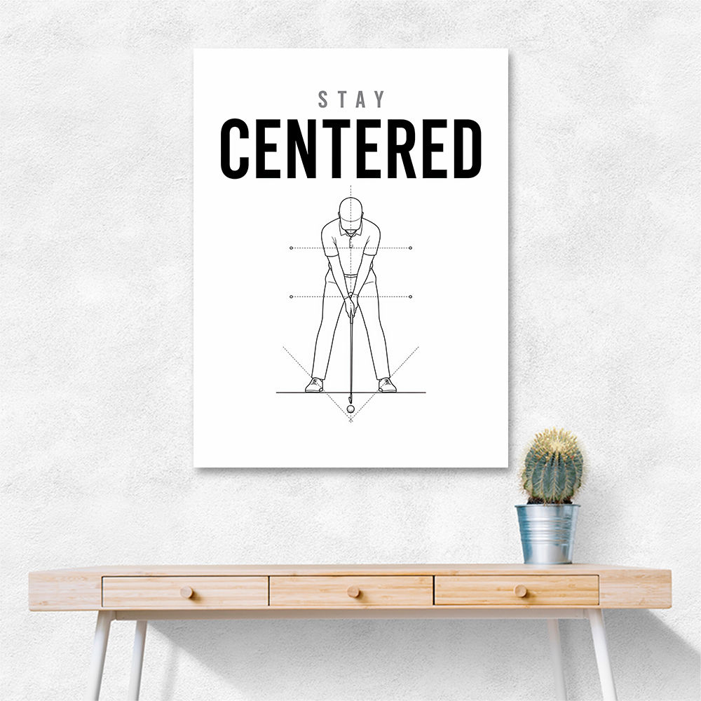 Stay Centered – Golf Stance Alignment Wall Art