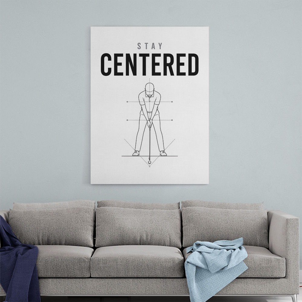 Stay Centered – Golf Stance Alignment Wall Art