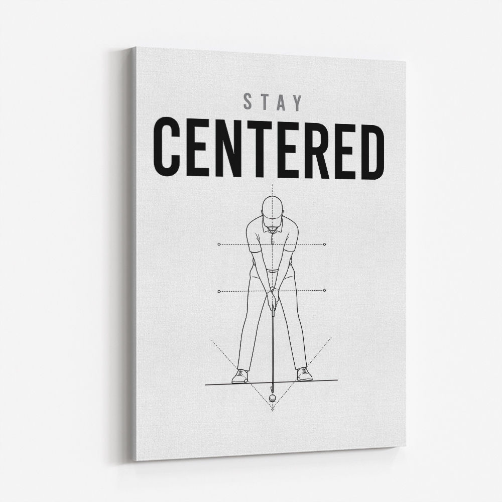 Stay Centered – Golf Stance Alignment Wall Art