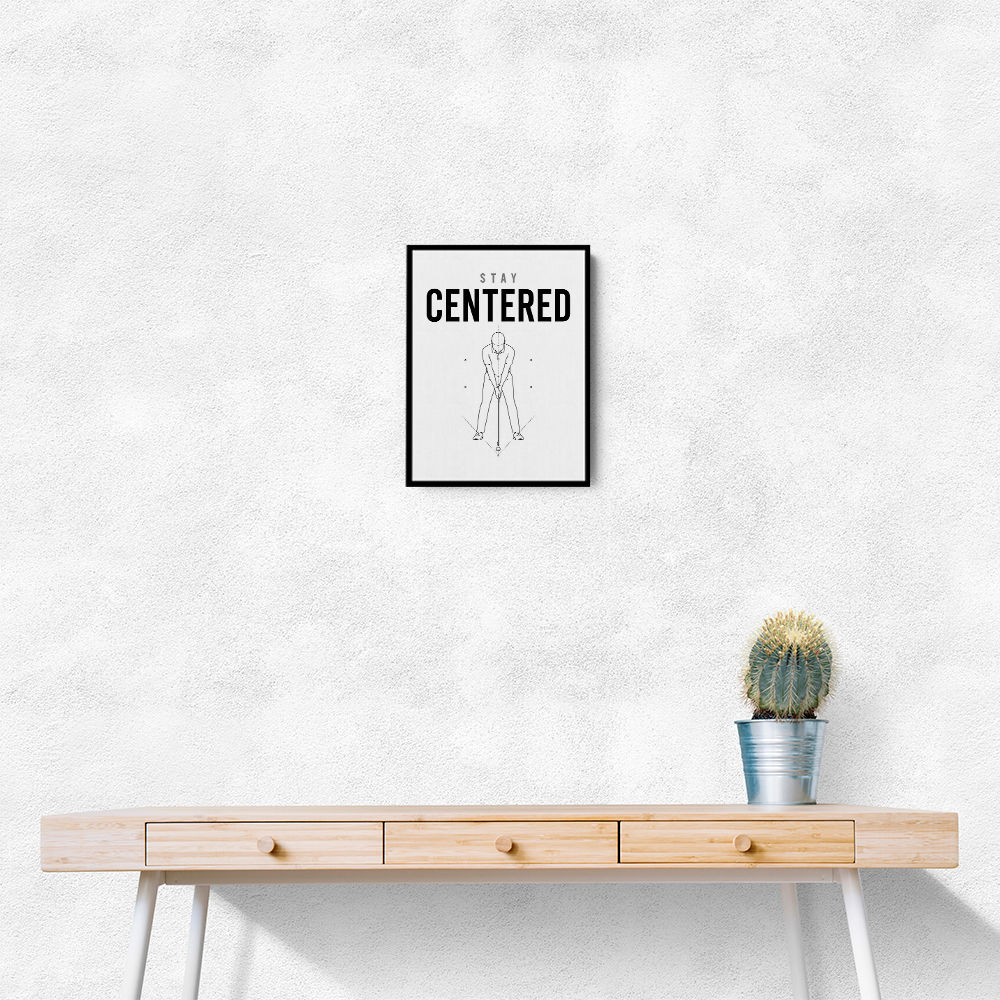 Stay Centered – Golf Stance Alignment Wall Art