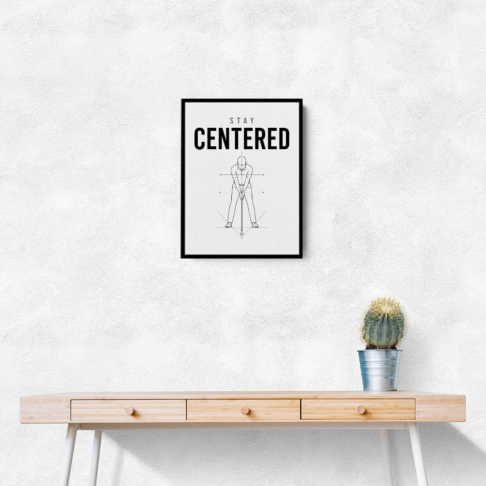 Stay Centered – Golf Stance Alignment Wall Art