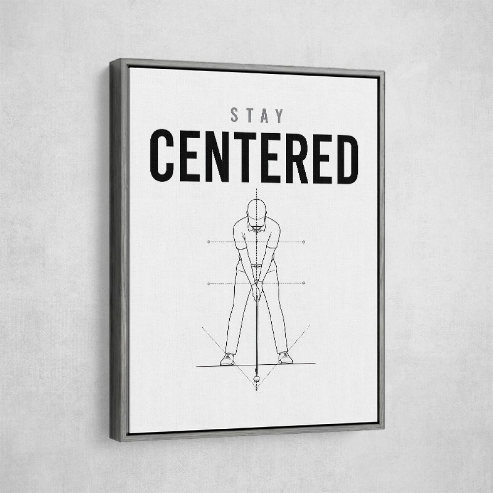 Stay Centered – Golf Stance Alignment Wall Art