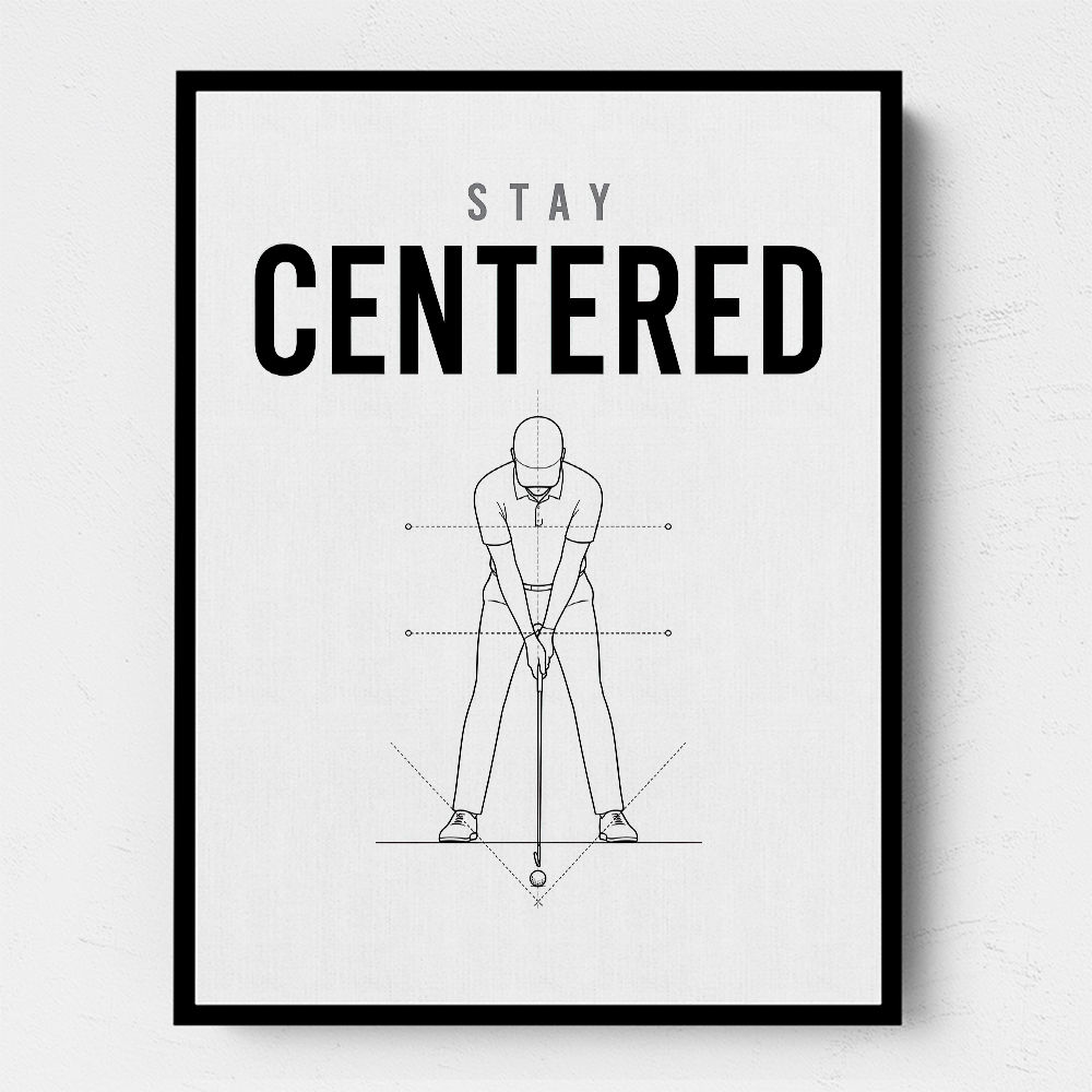 Stay Centered – Golf Stance Alignment Wall Art