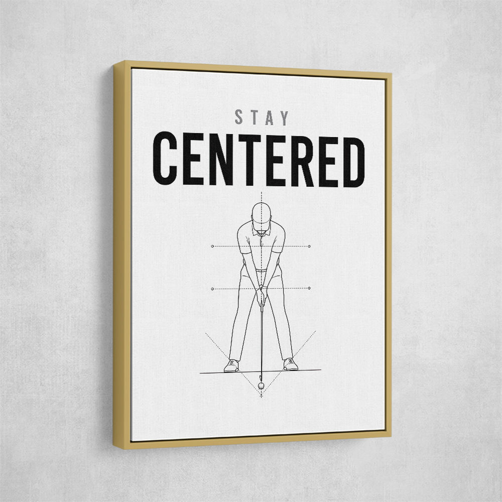 Stay Centered – Golf Stance Alignment Wall Art