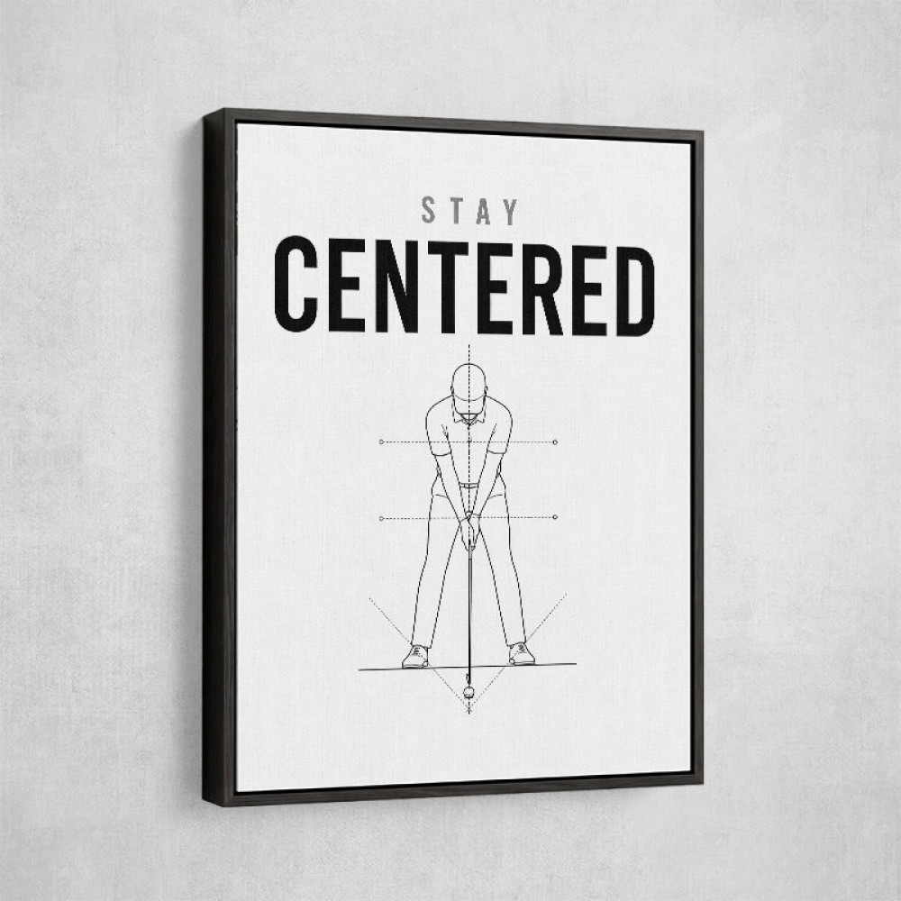 Stay Centered – Golf Stance Alignment Wall Art