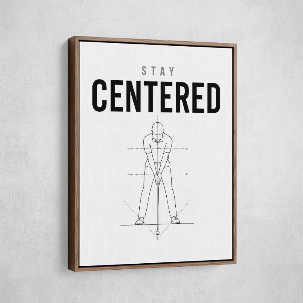 Stay Centered – Golf Stance Alignment Wall Art