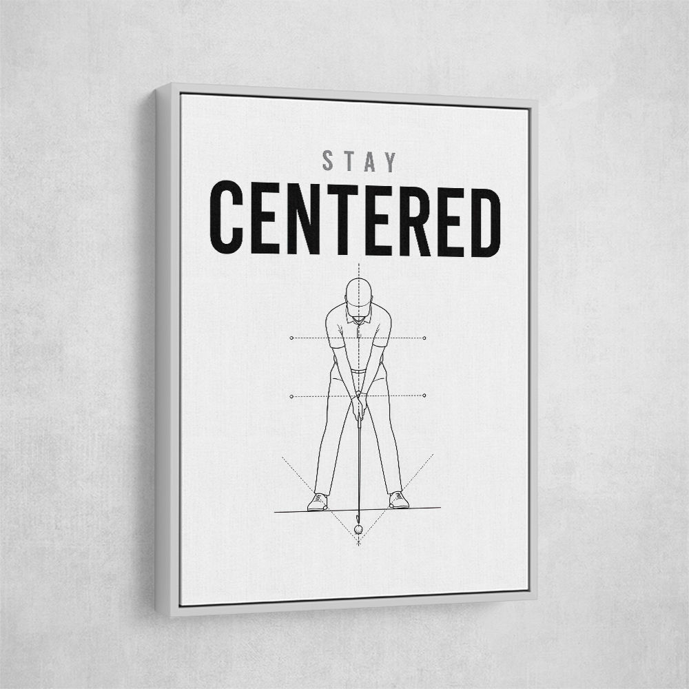 Stay Centered – Golf Stance Alignment Wall Art