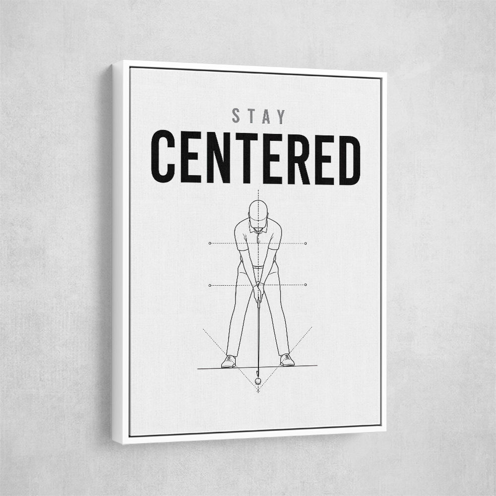 Stay Centered – Golf Stance Alignment Wall Art