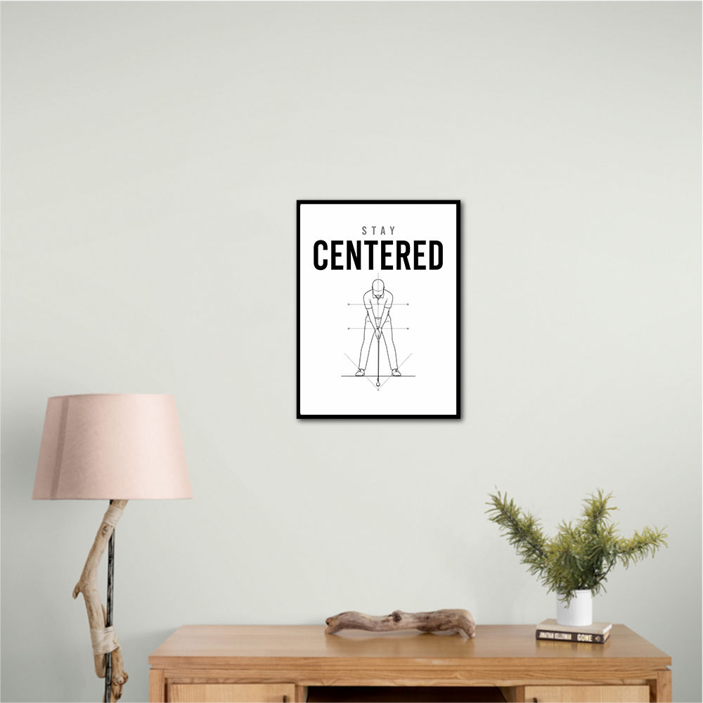 Stay Centered – Golf Stance Alignment Wall Art