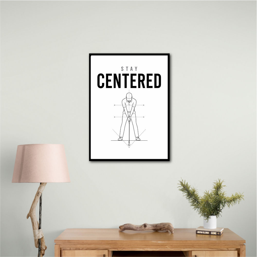 Stay Centered – Golf Stance Alignment Wall Art
