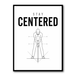 Stay Centered – Golf Stance Alignment Wall Art