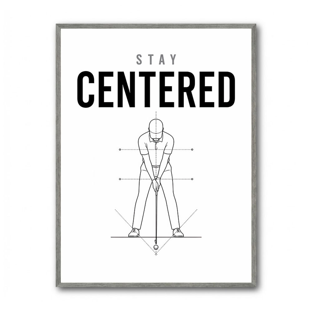 Stay Centered – Golf Stance Alignment Wall Art