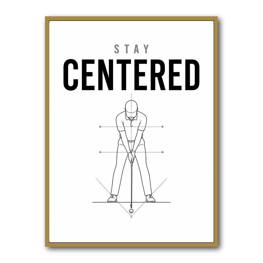 Stay Centered – Golf Stance Alignment Wall Art