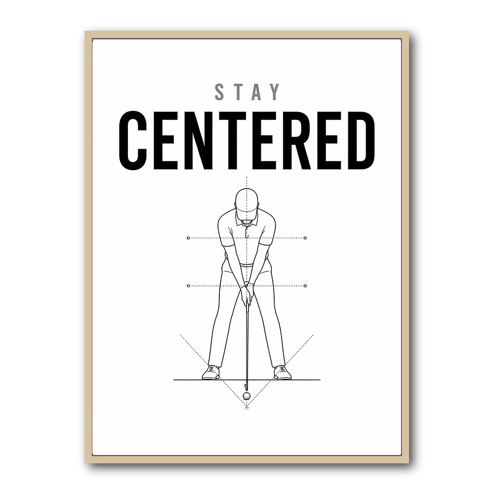 Stay Centered – Golf Stance Alignment Wall Art