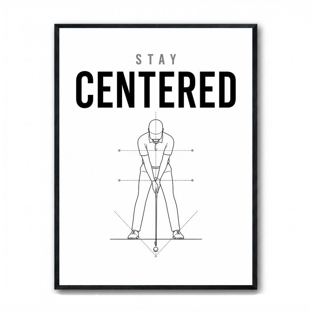 Stay Centered – Golf Stance Alignment Wall Art