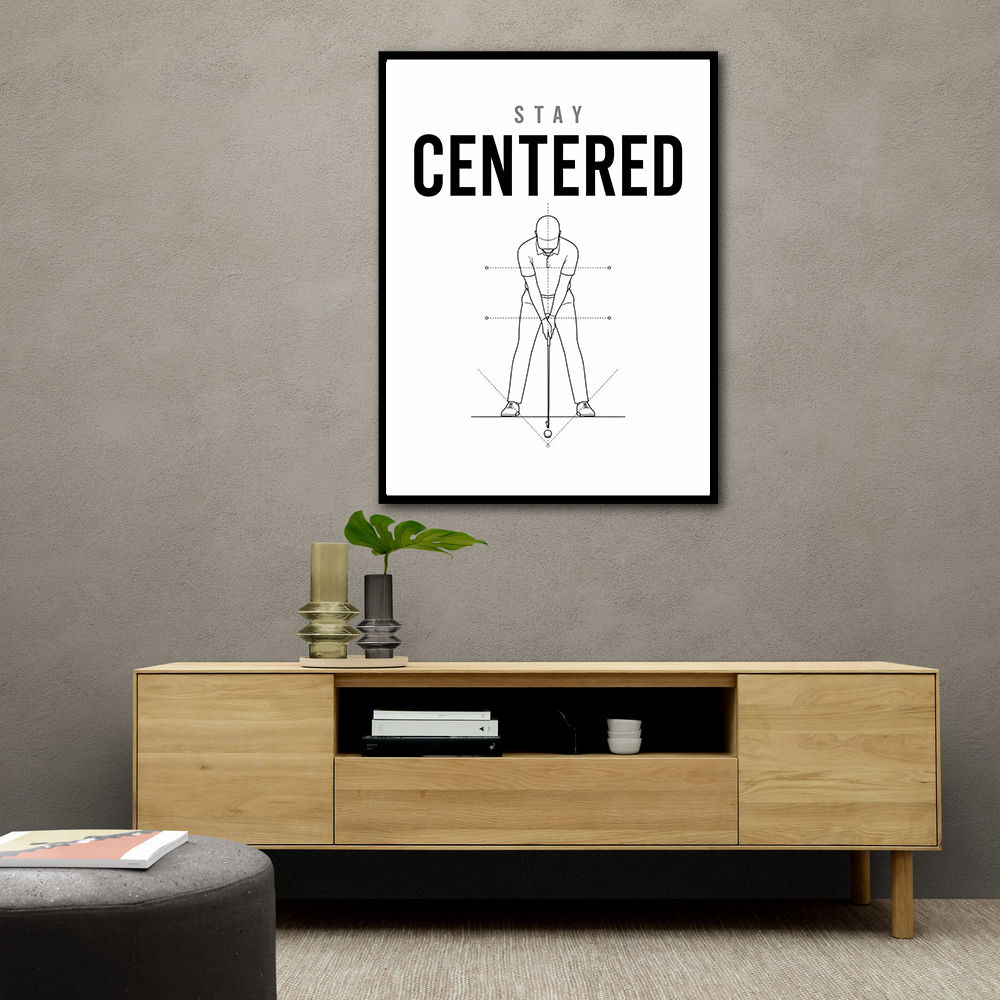 Stay Centered – Golf Stance Alignment Wall Art