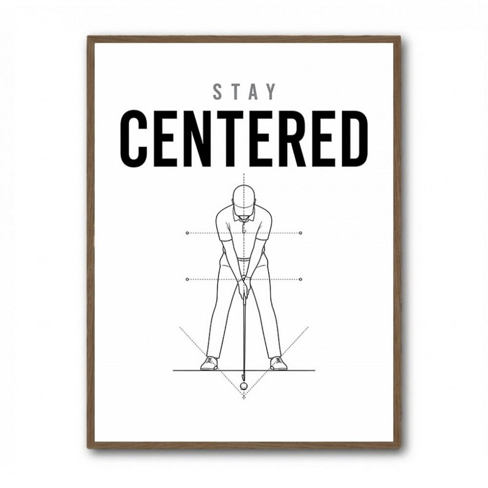 Stay Centered – Golf Stance Alignment Wall Art