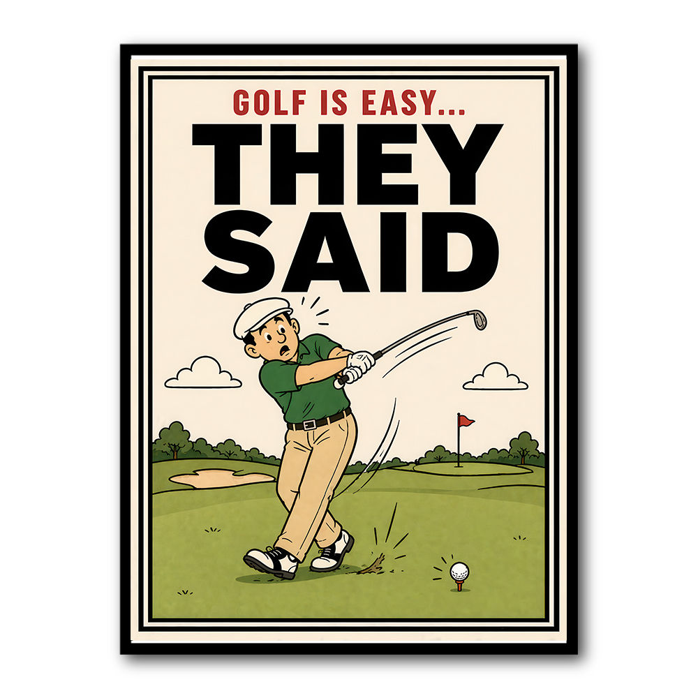 They Said It Was Easy – Funny Golf Wall Art